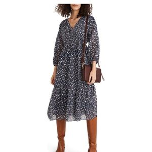 Madewell Harvest Vine Tie Waist Midi Dress